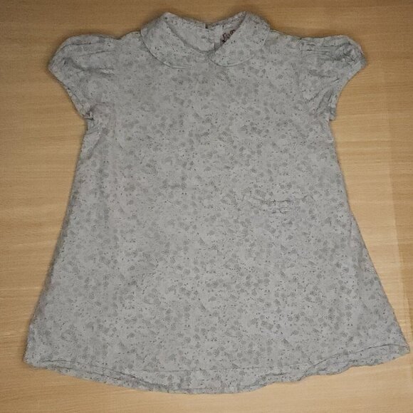 Red Beans Toddler Girls Blue Floral Short Sleeve Dress 2T - Picture 1 of 4